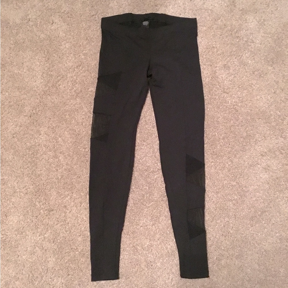 Mesh Panel Black David Learner Leggings